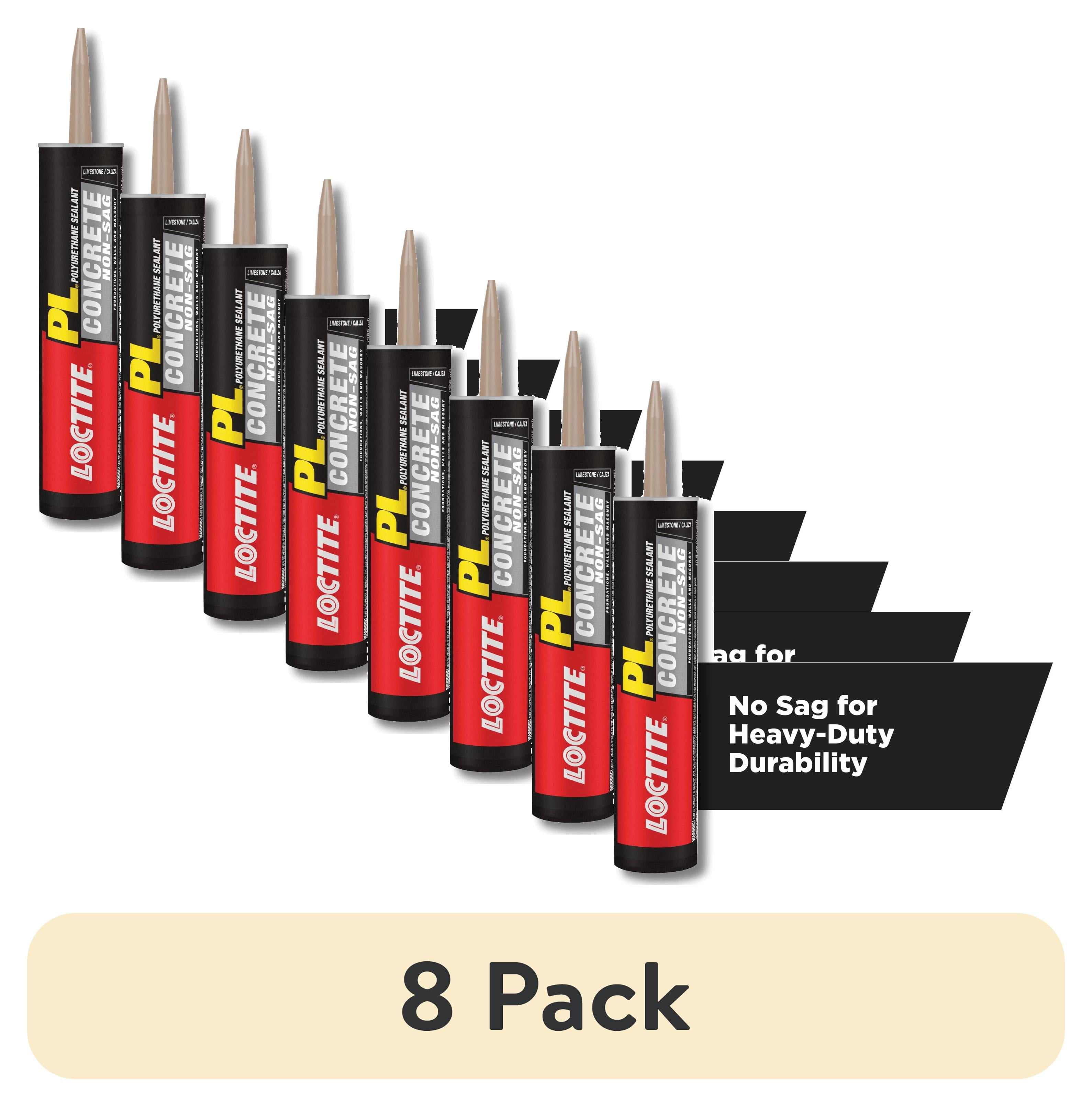 (8 pack) Loctite Pl Polyurethane Sealant Concrete Non-Sag, Pack of 1, Gray 10 fl oz Cartridge