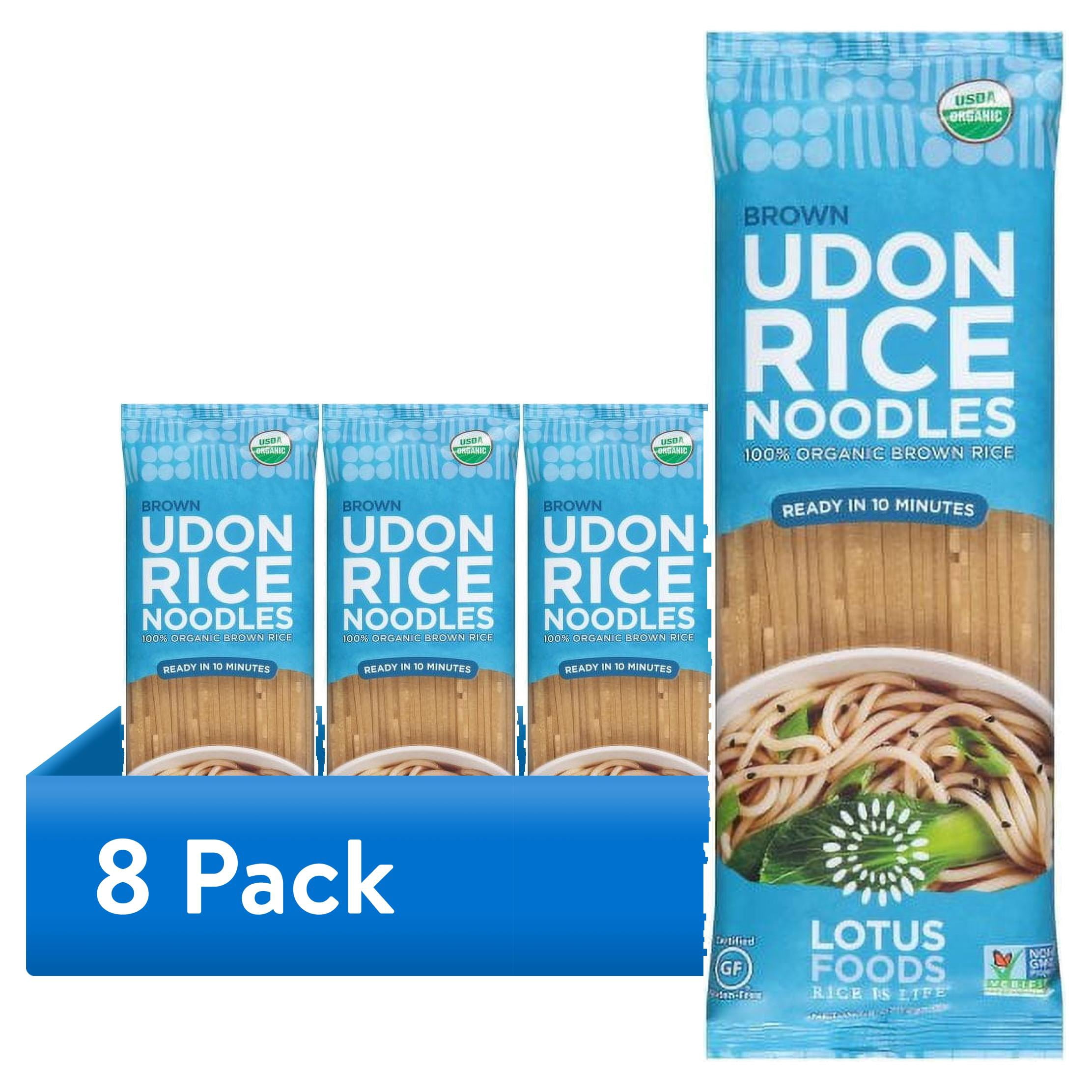 (8 pack) Lotus Foods - Noodles Organic Brown Rice Udon - 8 oz