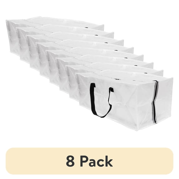 (8 pack) Mainstays Heavy Duty 20 Gallon Clear Storage and Moving Bag ...