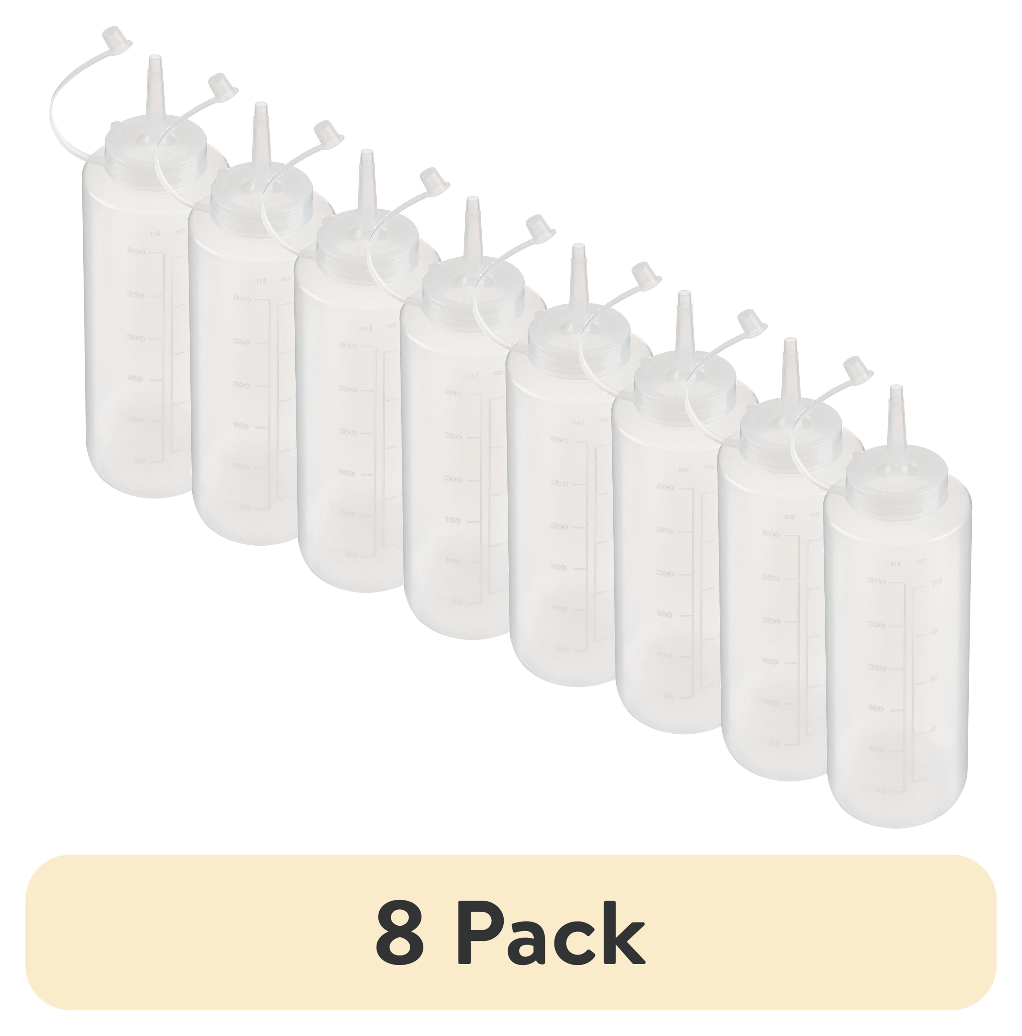 (8 pack) Mainstays Plastic 10-Ounce Condiment Squeeze Bottle, Opaque