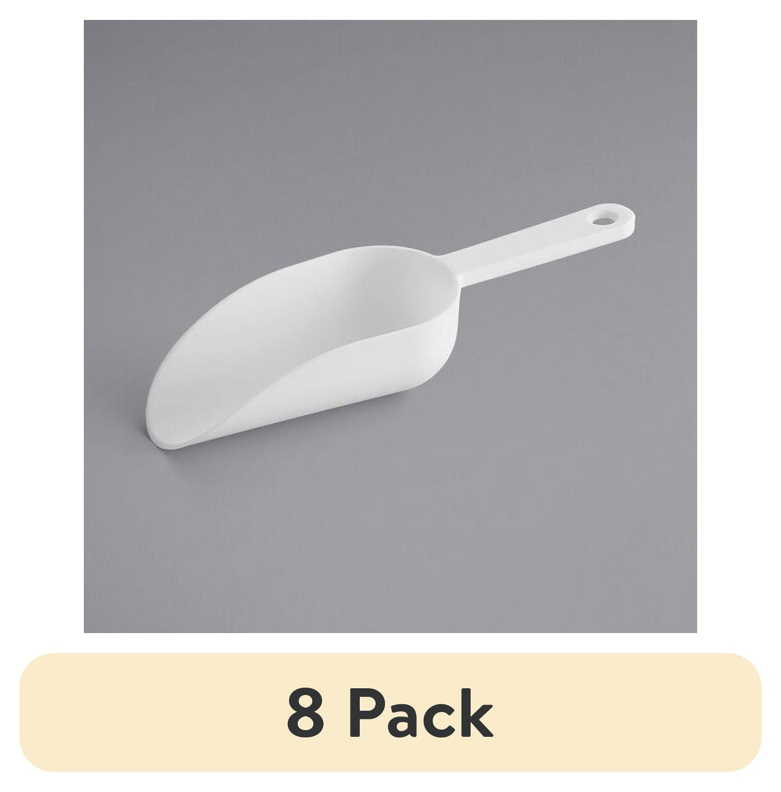(8 pack) Mainstays Durable Ice Cube Scoop for Everyday Freezer Use, White