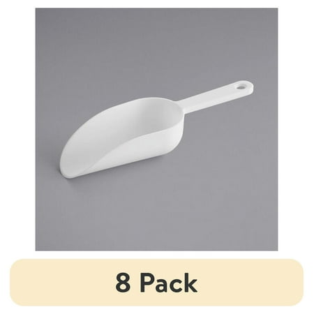 (8 pack) Mainstays, Ice Cube Scoop, White Scoop for Ice Cubes, useful for everyday freezer use., Made for Ice Breaking and Freezer Organization