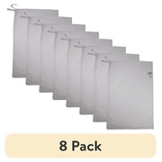 (8 pack) Mainstays Polyester Mesh Laundry Bag with Drawstring Closure, White, 24" x 36"