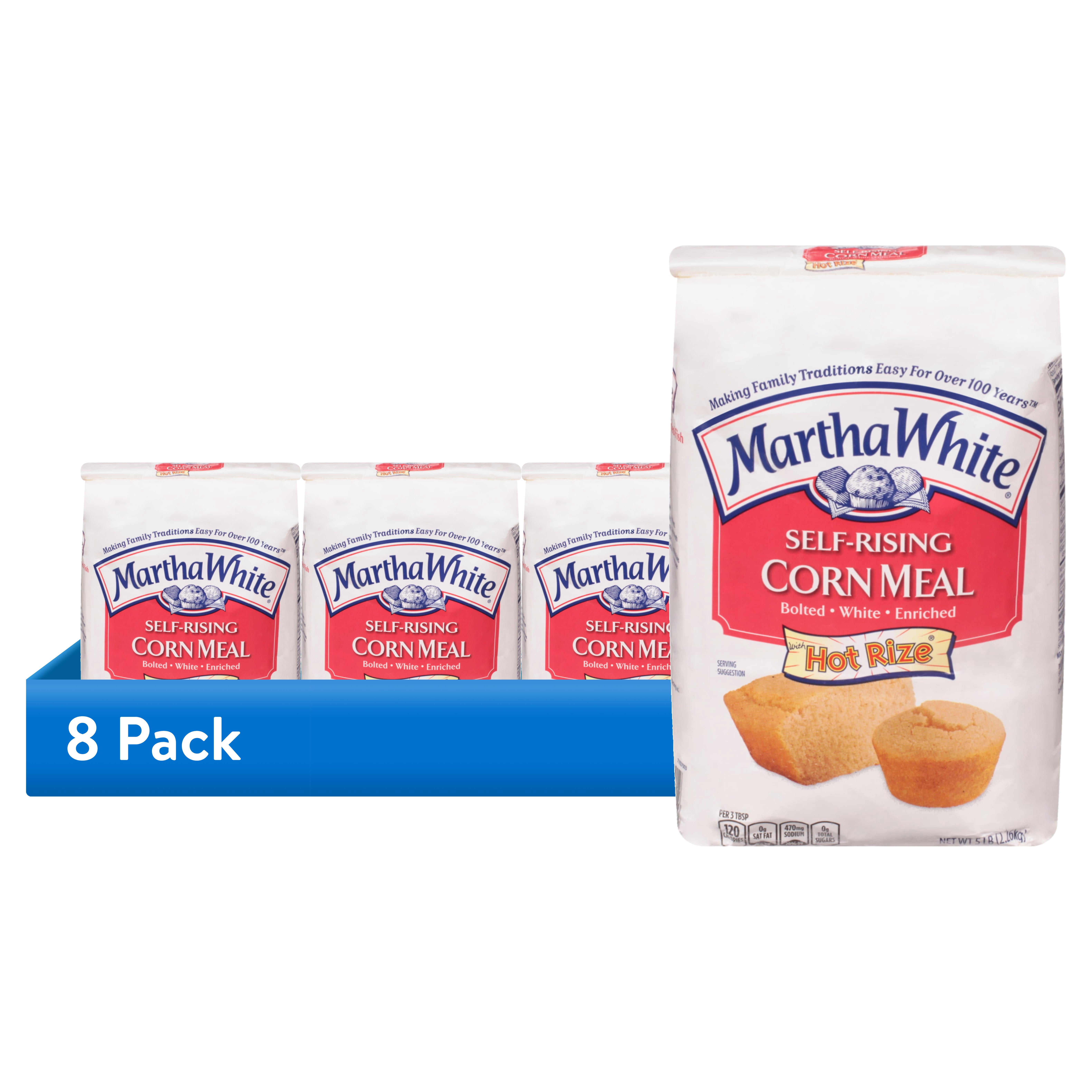 (8 pack) Martha White Self-Rising Corn Meal, 80 oz
