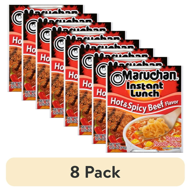 8 pack) Maruchan Instant Lunch Ramen Noodles, Hot & Spicy Beef