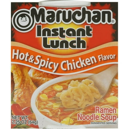 (8 pack) Maruchan Instant Lunch Ramen Noodles, Hot & Spicy Chicken Flavor, 2.25 oz Cup