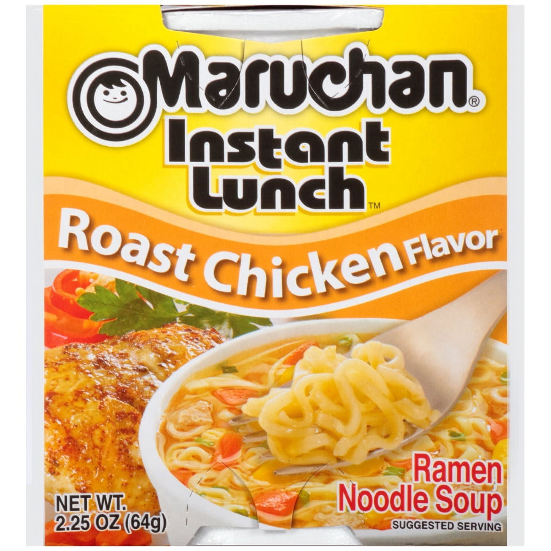 (8 pack) Maruchan Instant Lunch Ramen Noodles, Roast Chicken Flavor, Shelf Stable Cup, 2.25 oz