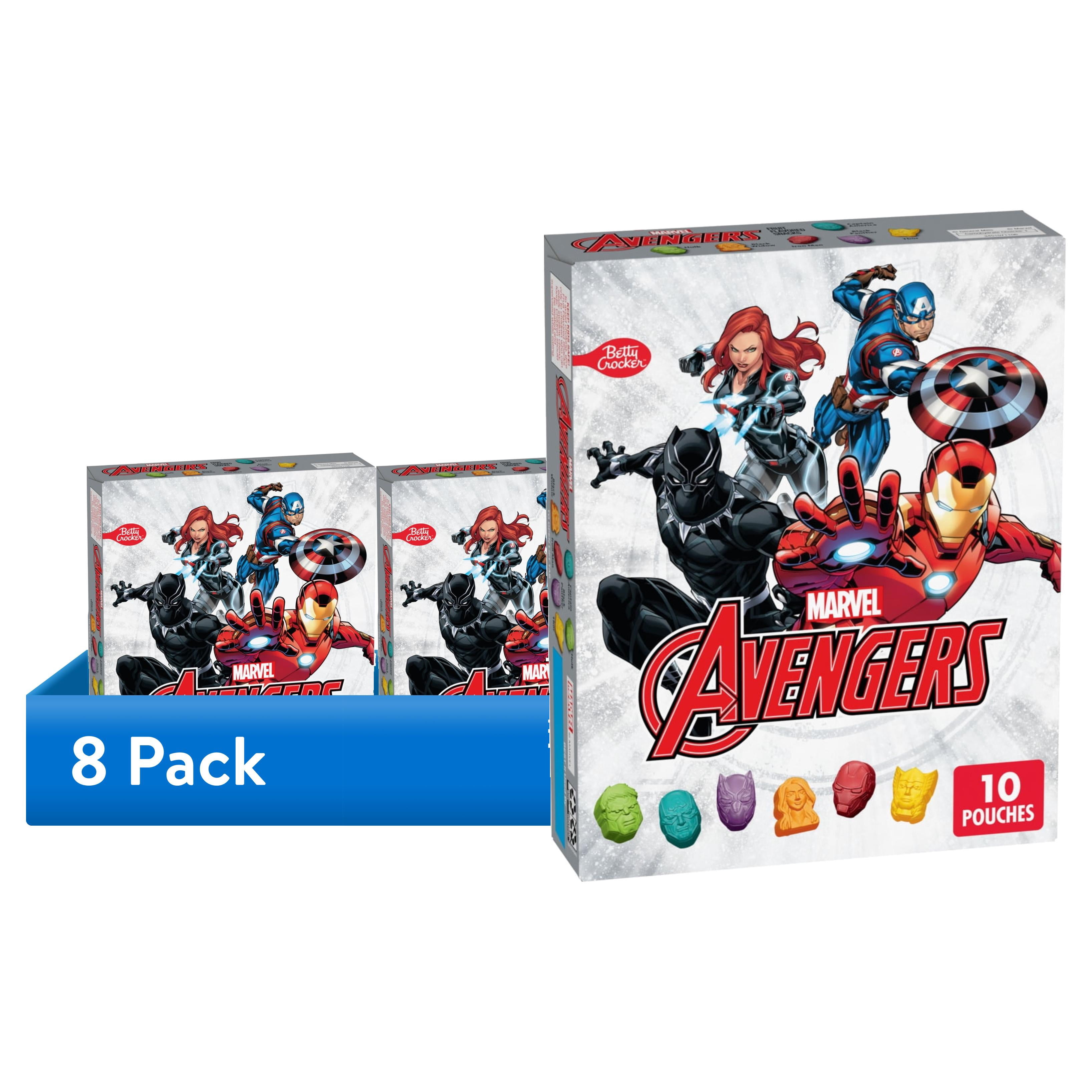 (8 pack) Marvel Avengers Fruit Flavored Snacks, Treat Pouches, Gluten Free Snack, 10 Ct, 8 oz