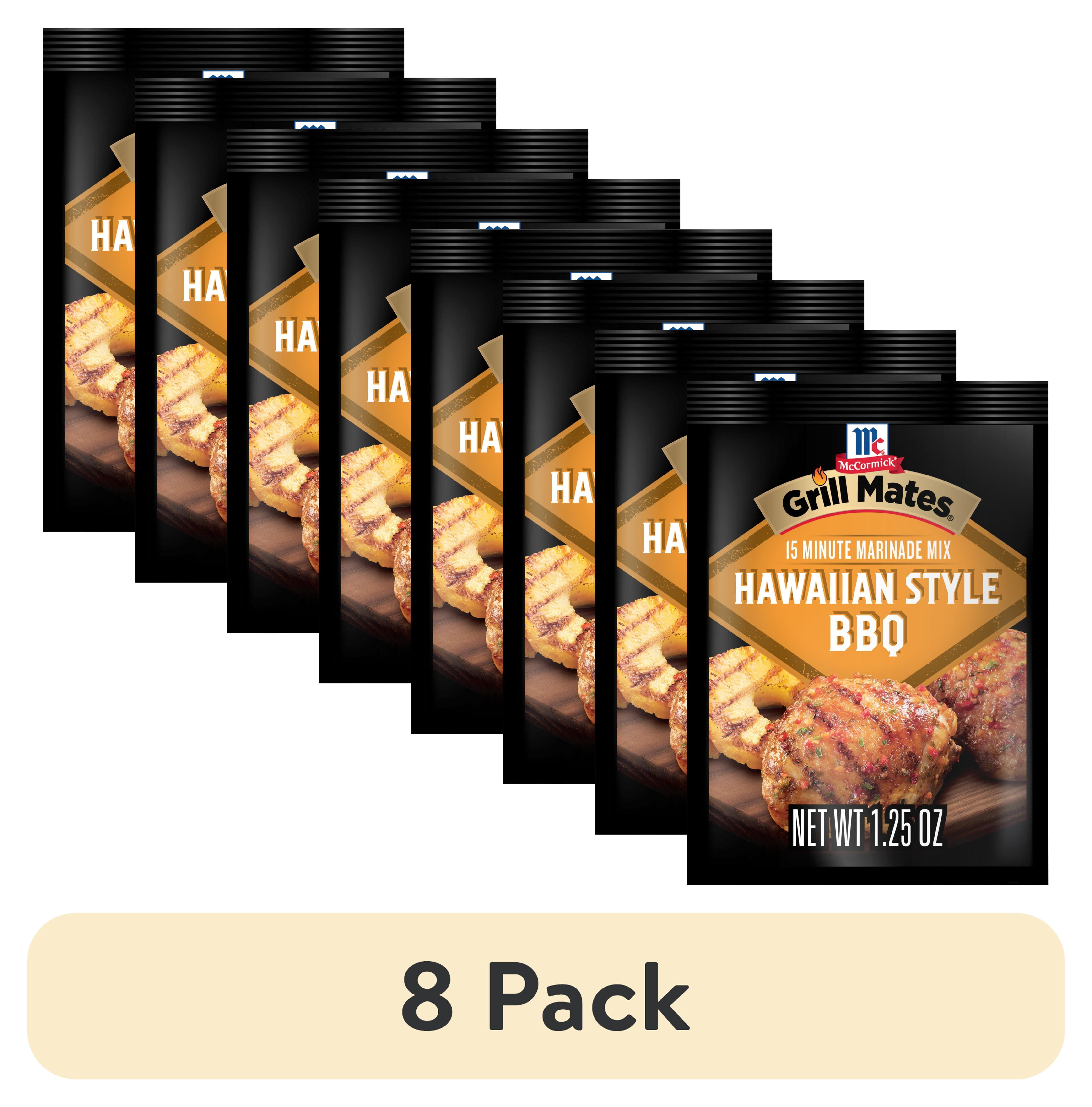 (8 pack) McCormick GRILL MATES Hawaiian Style BBQ Marinade Mix, 1.25 oz Bag