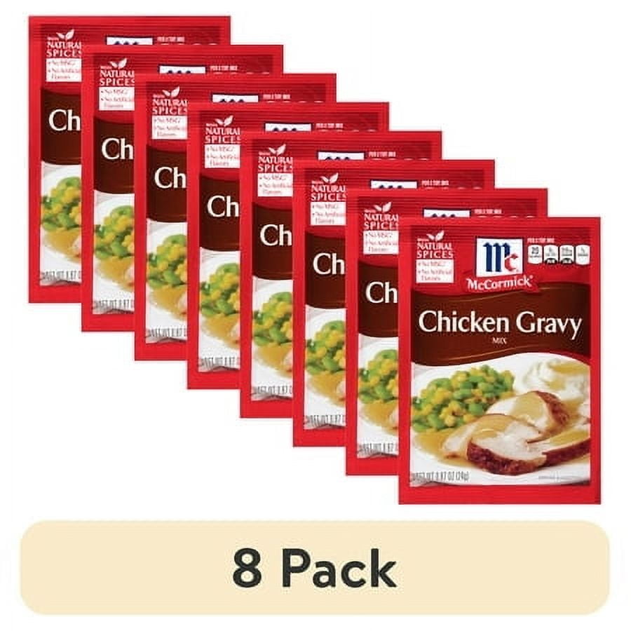 (8 pack) McCormick Chicken Gravy Mix, 0.87 oz Packet