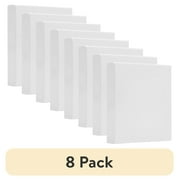 (8 pack) Mini Canvas, 100% Cotton White Canvas, 2.56"X2.56", 1 Piece