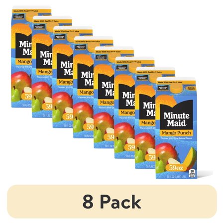 (8 pack) Minute Maid Mango Punch Juice Drink Carton, 59 fl oz