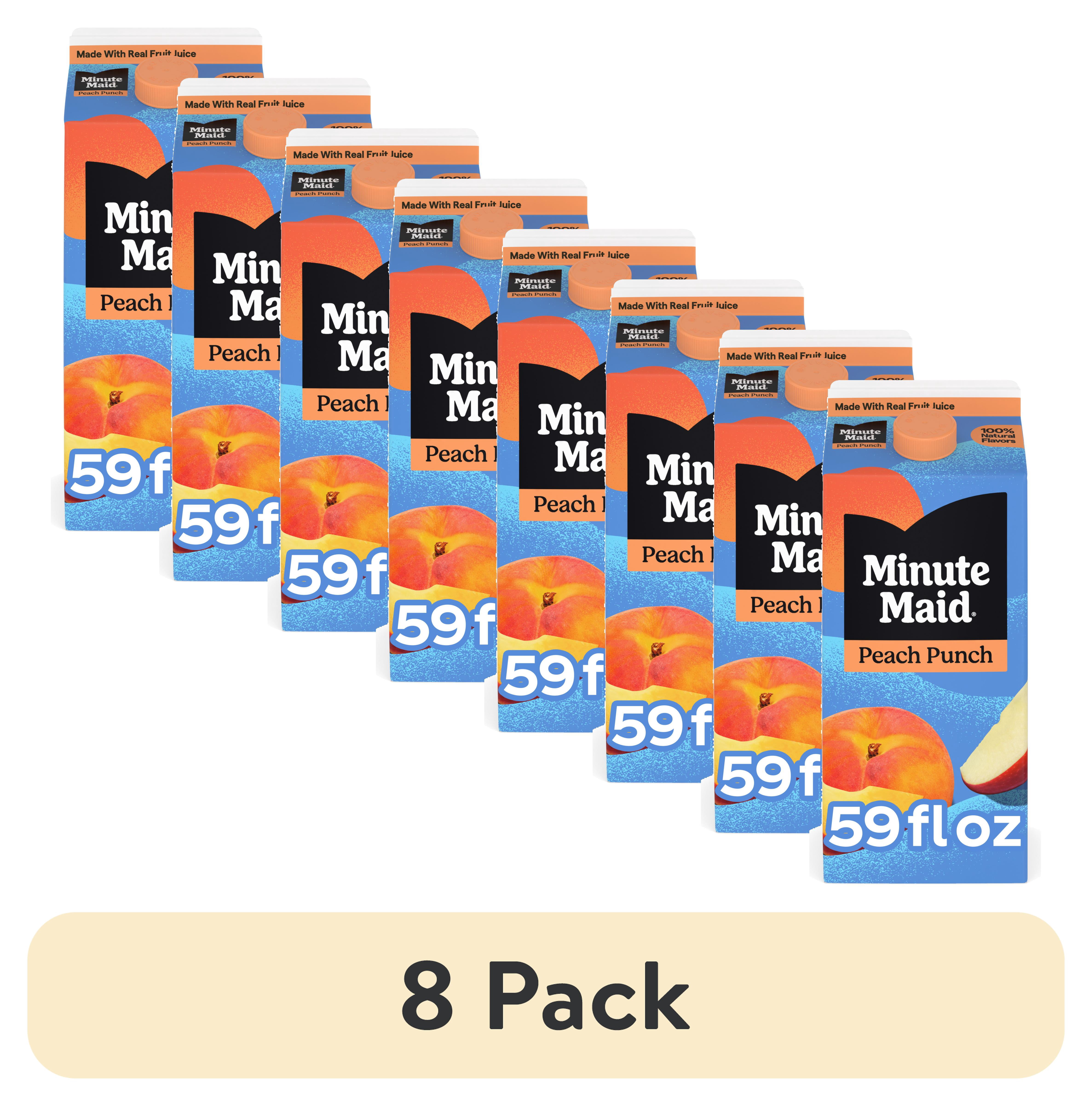 (8 pack) Minute Maid Peach Punch Juice Drink Carton, 59 fl oz - Walmart.com
