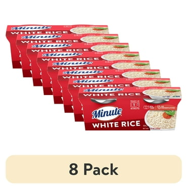 (8 pack) Minute White Rice, Microwaveable Rice Cups, Gluten Free, 8.8 oz, 2 Count
