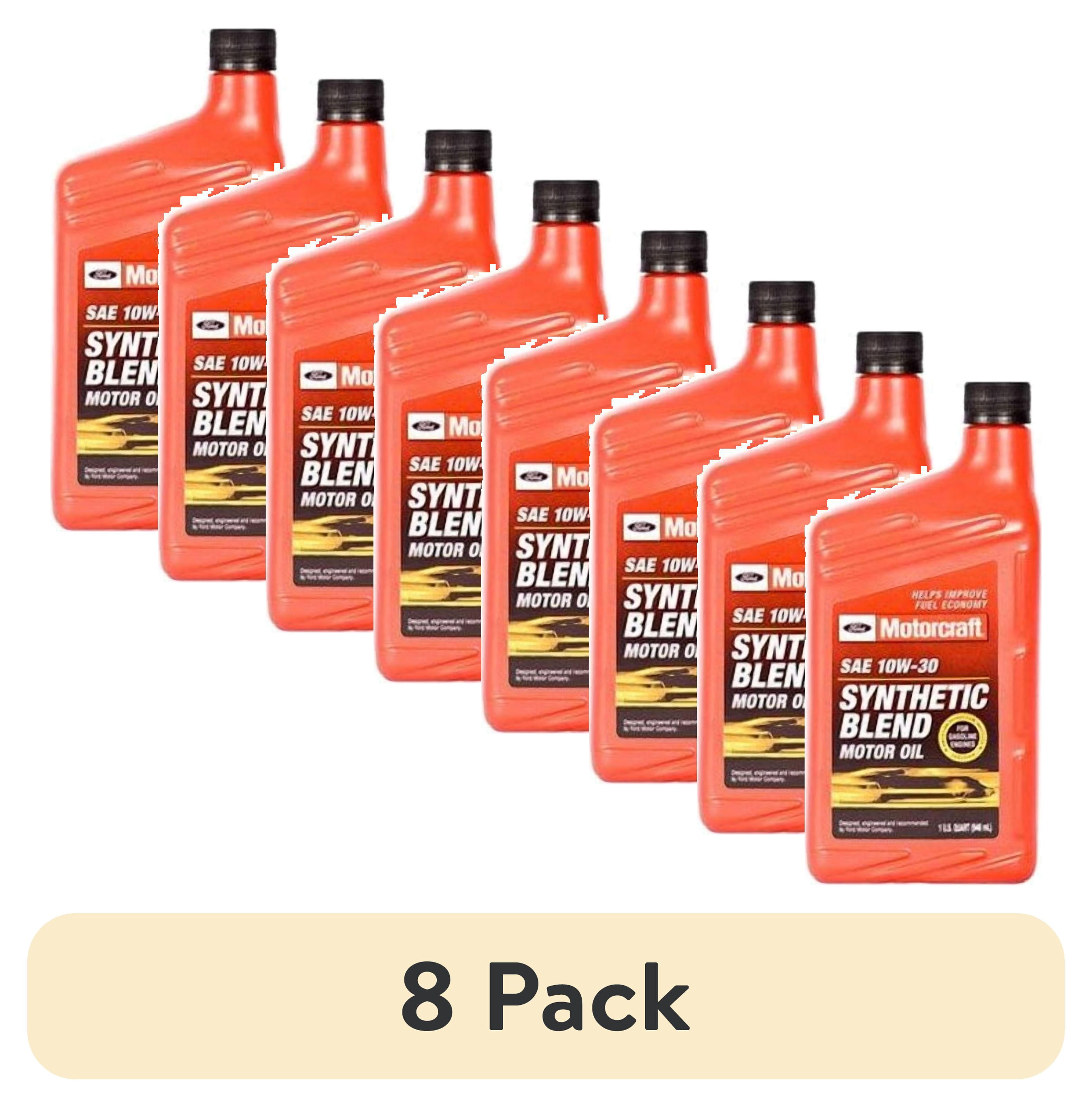 (8 pack) Motorcraft Synthetic Blend Motor Oil, 10W30, 1-Quart