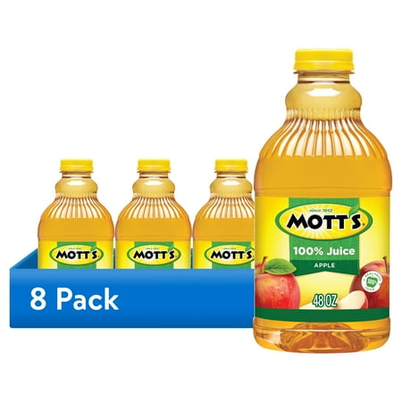 (8 pack) Mott's 100% Juice Original Apple Juice, 48 fl oz, Bottle