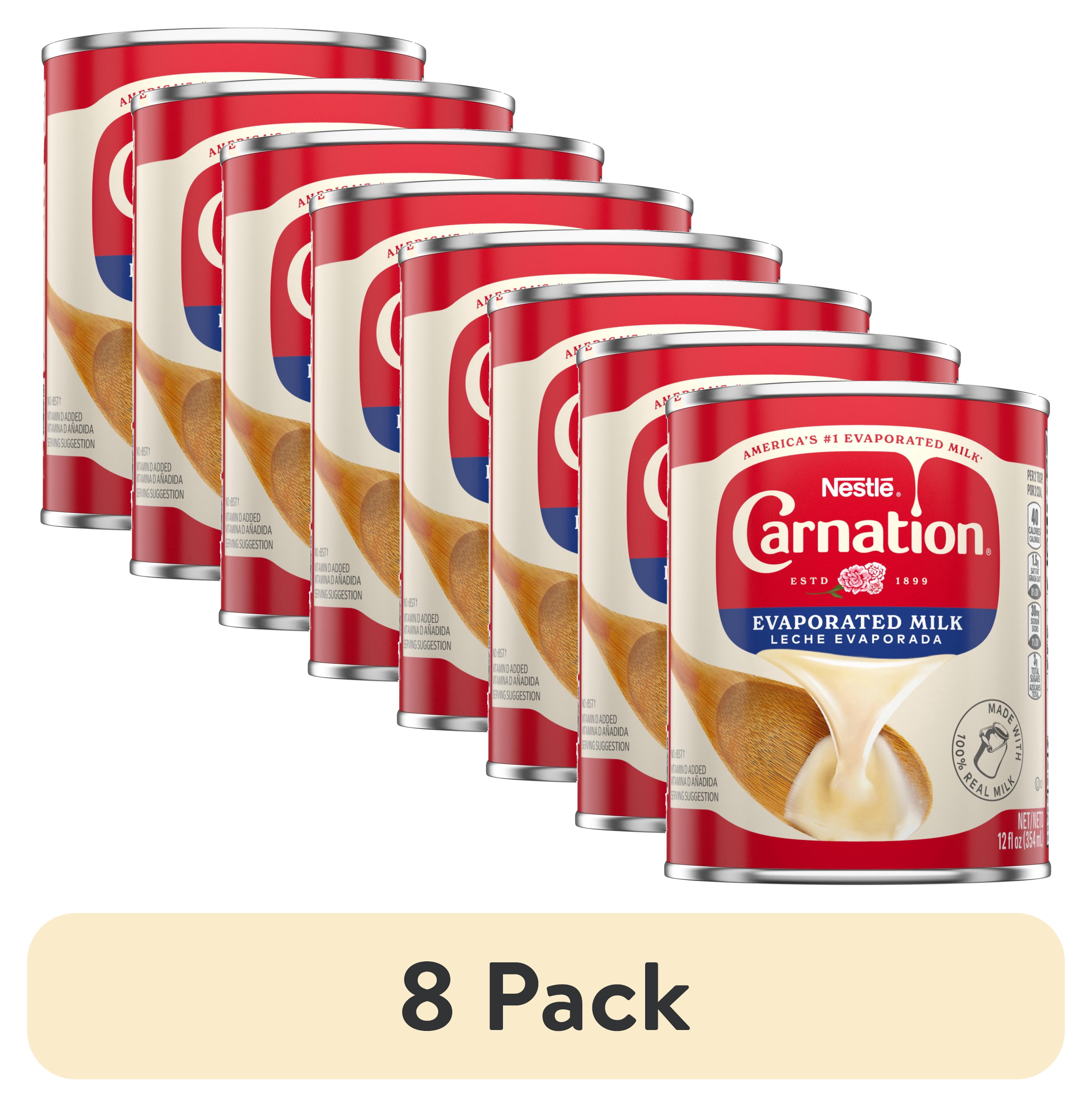 (8 pack) Nestle Carnation Vitamin D Added Evaporated Milk, 12 fl. oz. Can