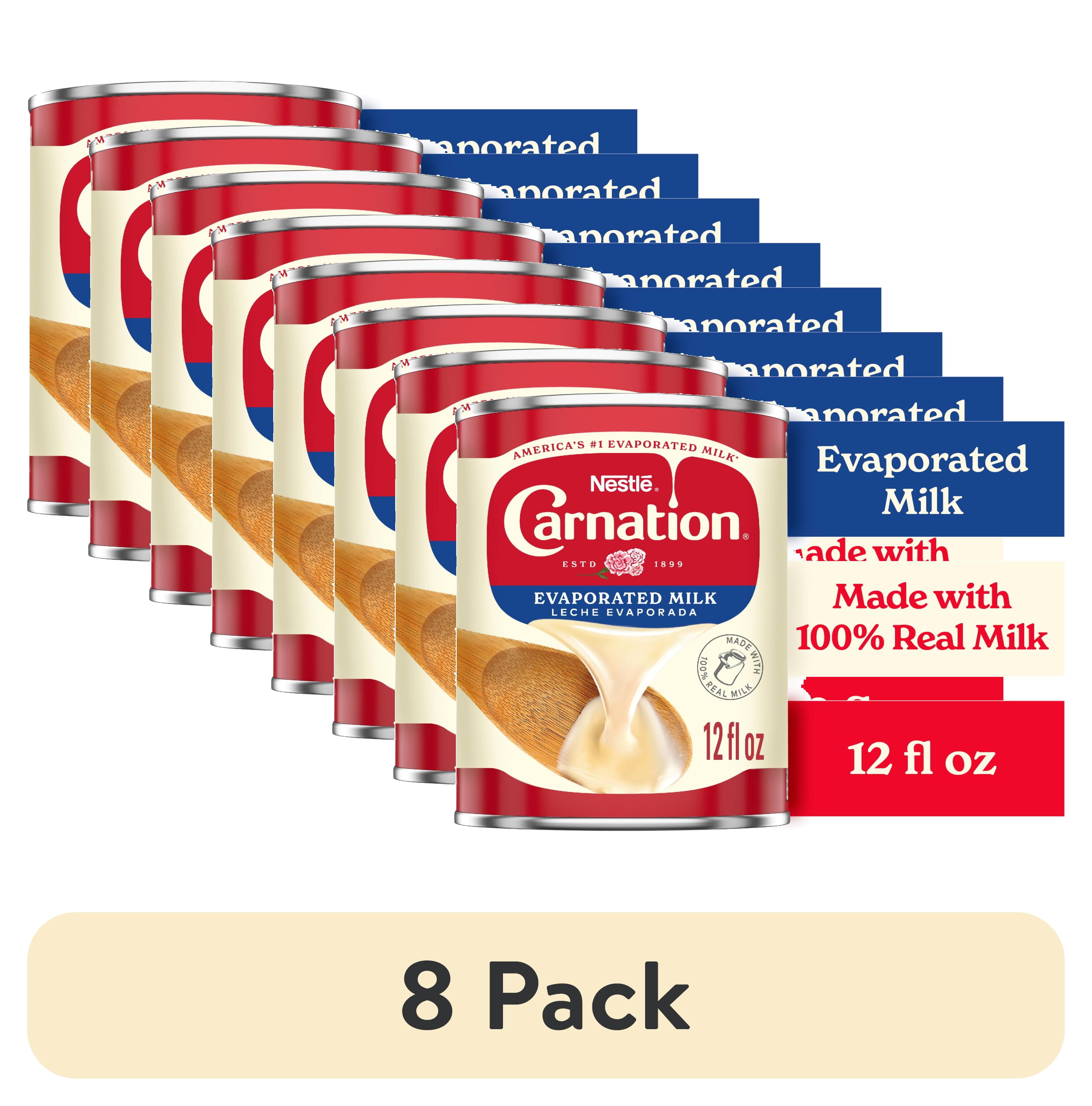 (8 pack) Nestle Carnation Vitamin D Added Evaporated Milk for Holiday Treats and Baking, 12 fl. oz. Can