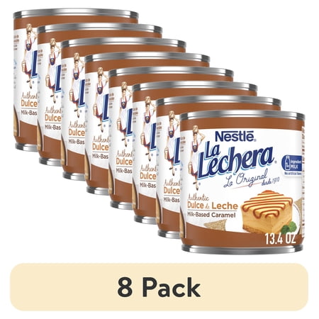 (8 pack) Nestle La Lechera Dulce de Leche Milk Based Liquid Caramel Sauce, 13.4 oz Can