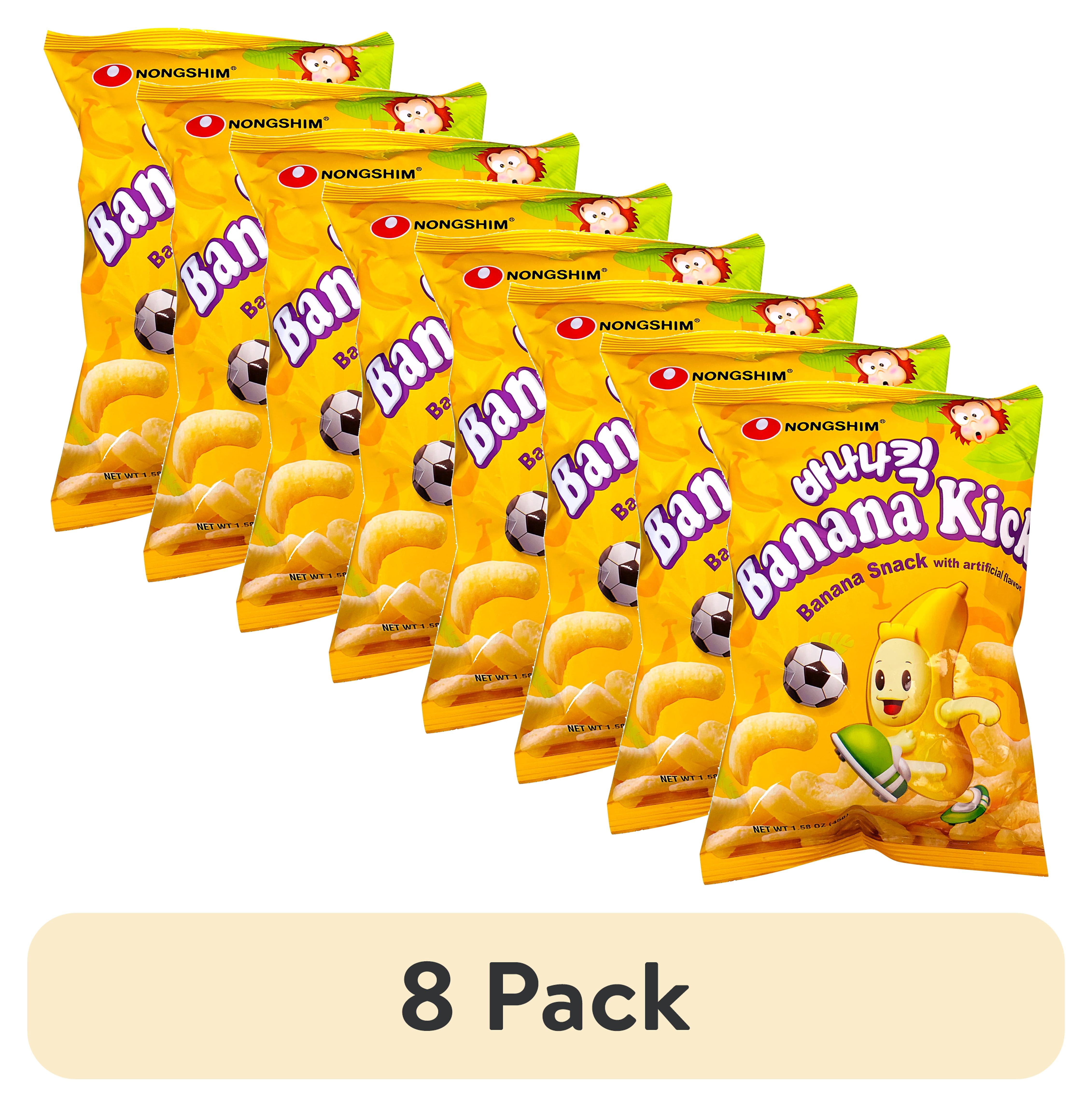 (8 pack) Nongshim Nongshim Banana Kick Corn Puff Snack, 1.58 oz