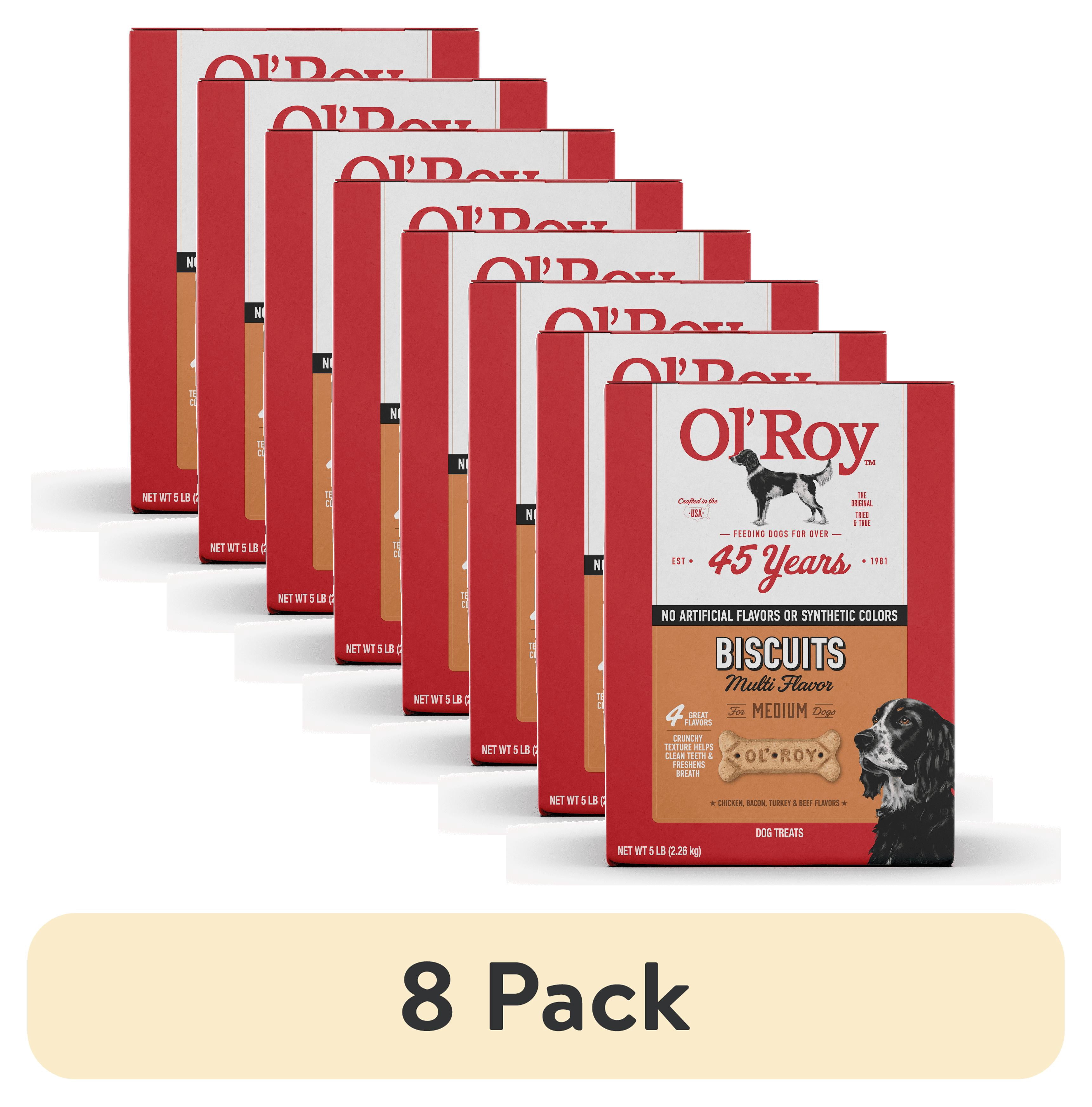 (8 pack) Ol' Roy Multi Flavored Biscuits for Medium Dogs, 5 lb Box