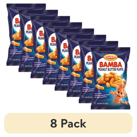 (8 pack) Osem Bamba Peanut Snack, 1.0 OZ