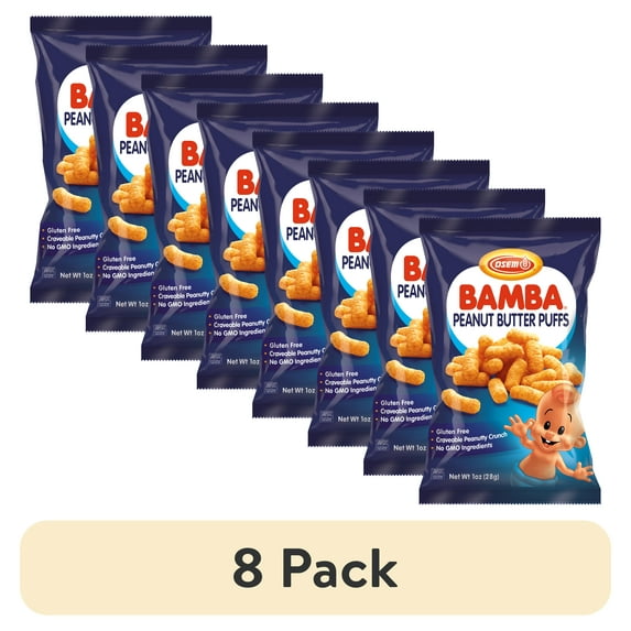(8 pack) Osem Bamba Peanut Snack, 1.0 OZ