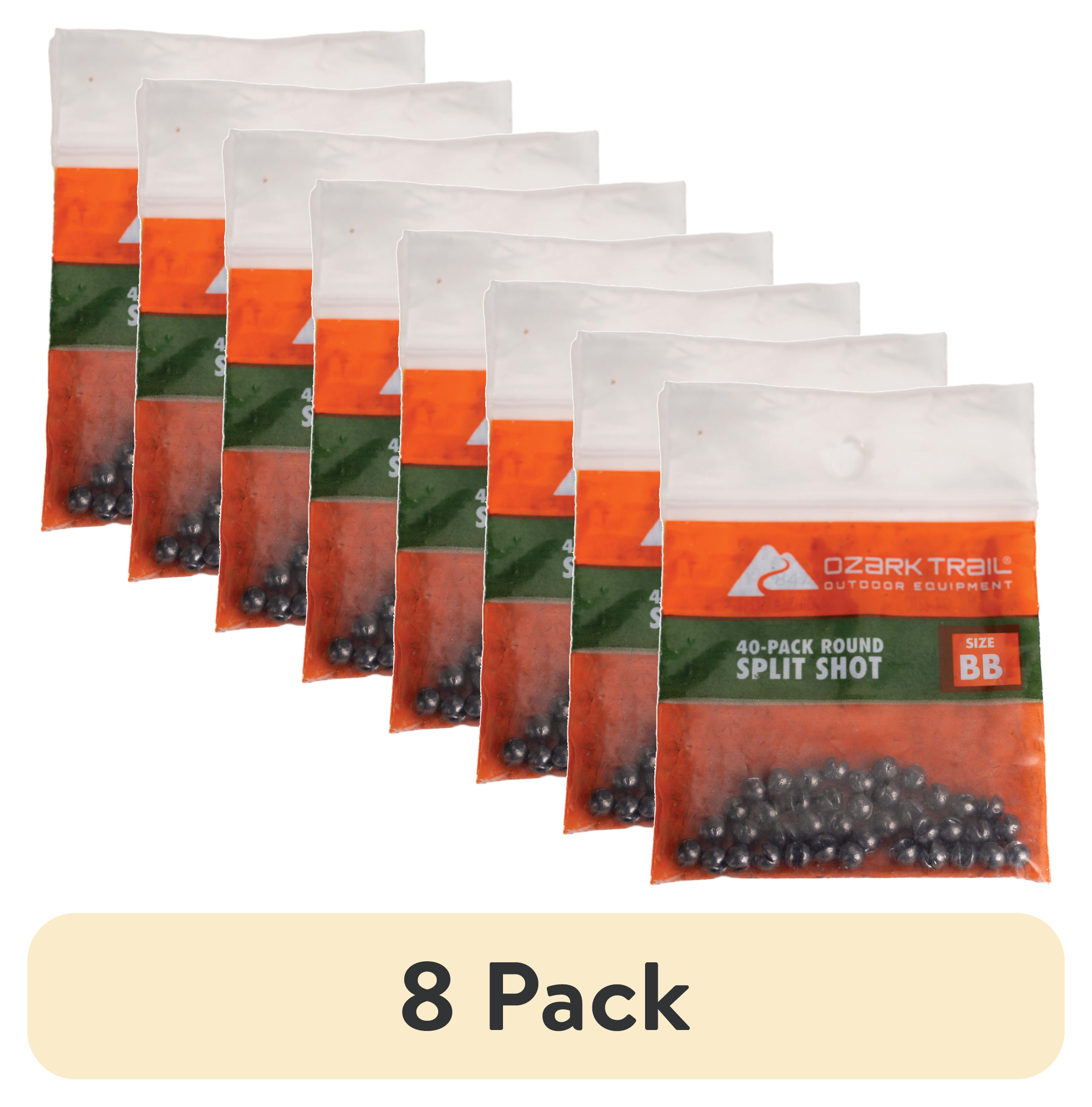 (8 pack) Ozark Trail Round Split Shot BB Sinkers