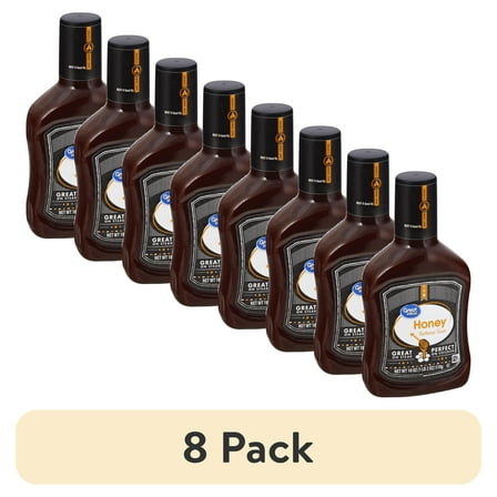 (8 pack) Great Value Honey BBQ Sauce, 18 oz Bottle, 1 Each