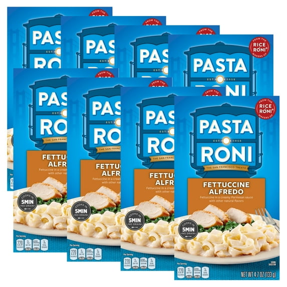 (8 pack) Pasta Roni Fettuccine Alfredo, 4.7 oz Box