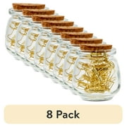 8 pack Pen+Gear Metal Binder Clips, Gold, 18 Count, Clear Visibility