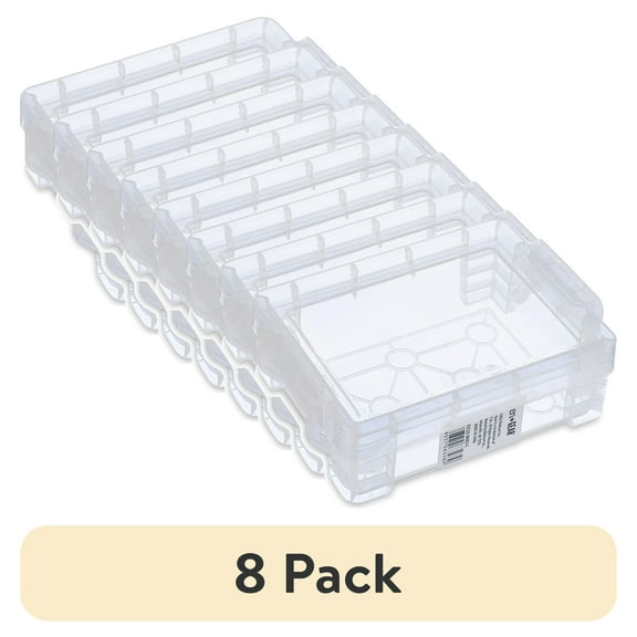 (8 pack) Pen+Gear Plastic Storage Box, Clear Desktop Organizer,New, 1 Counter per Pack