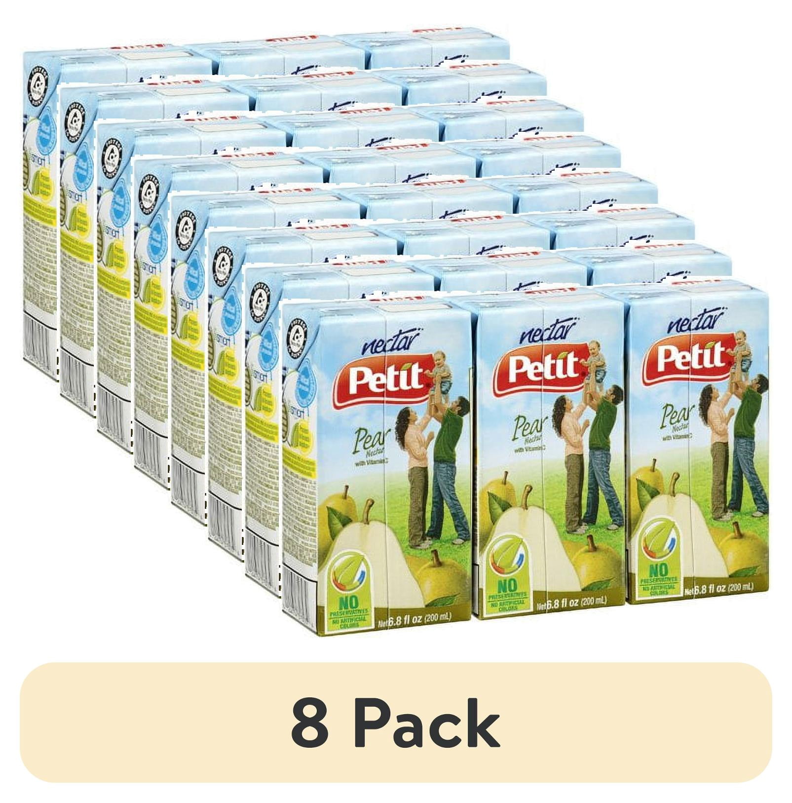 (8 pack) Petit Pear Nectar, Smooth Texture, 6.8 fl oz, 3-pack
