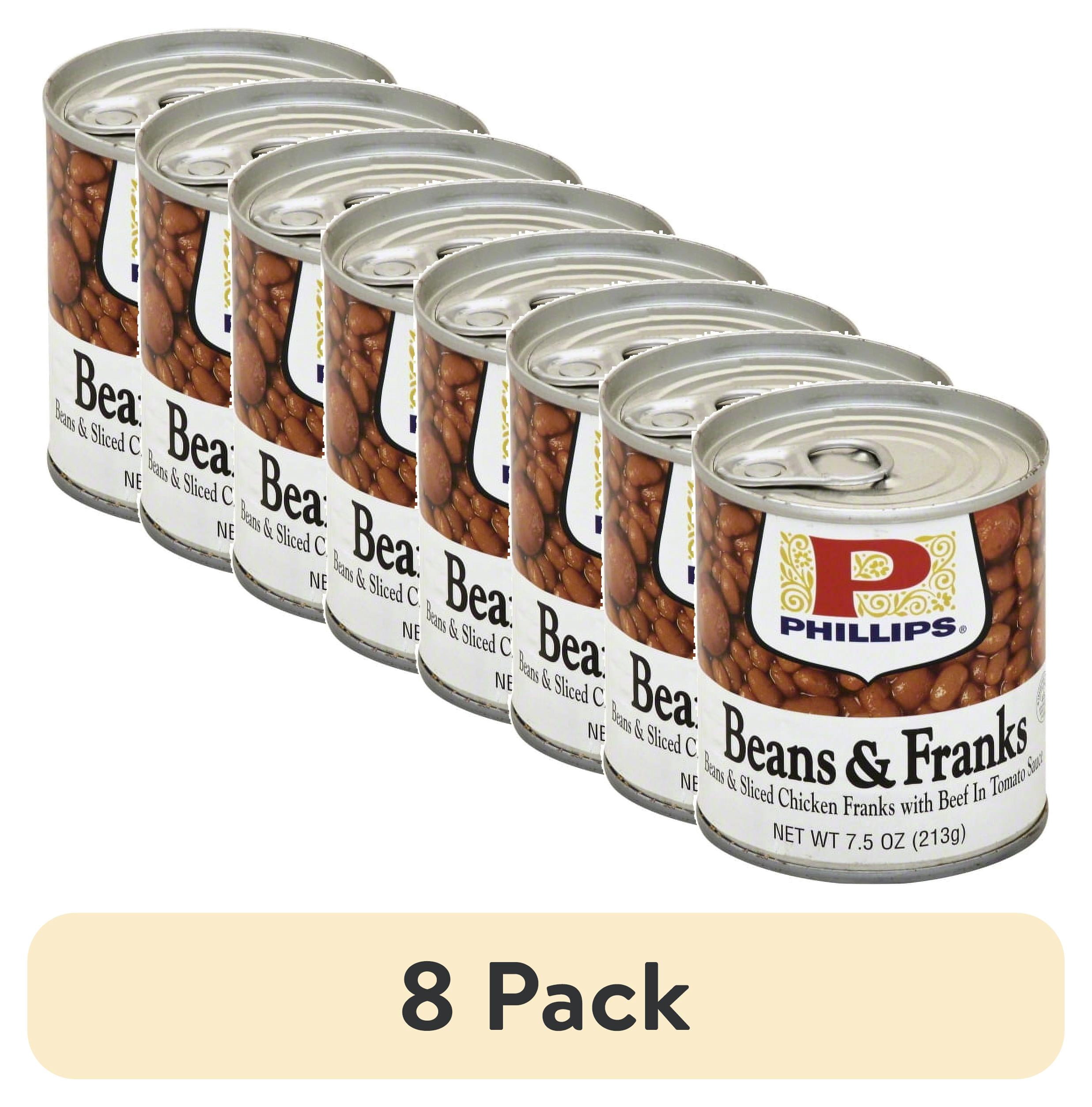 (8 pack) Phillips Beans & Chicken Franks with Beef and Tomato Sauce, 7.5 oz Can