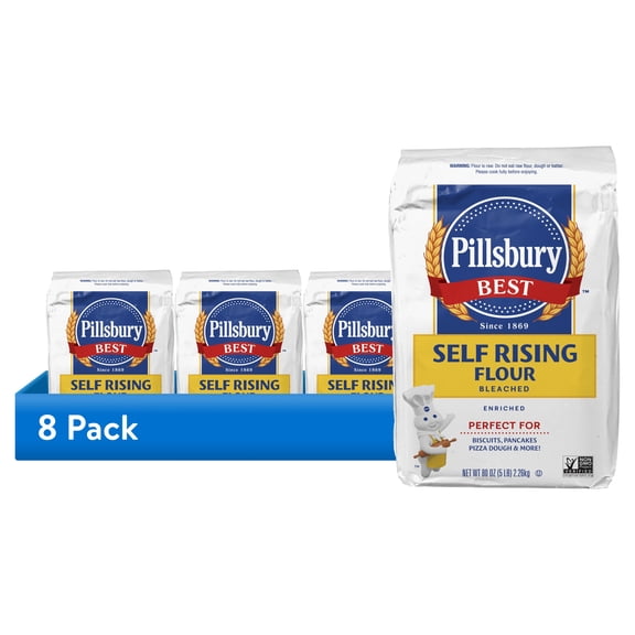 (8 pack) Pillsbury Best Self Rising Flour, 5 Lb Bag