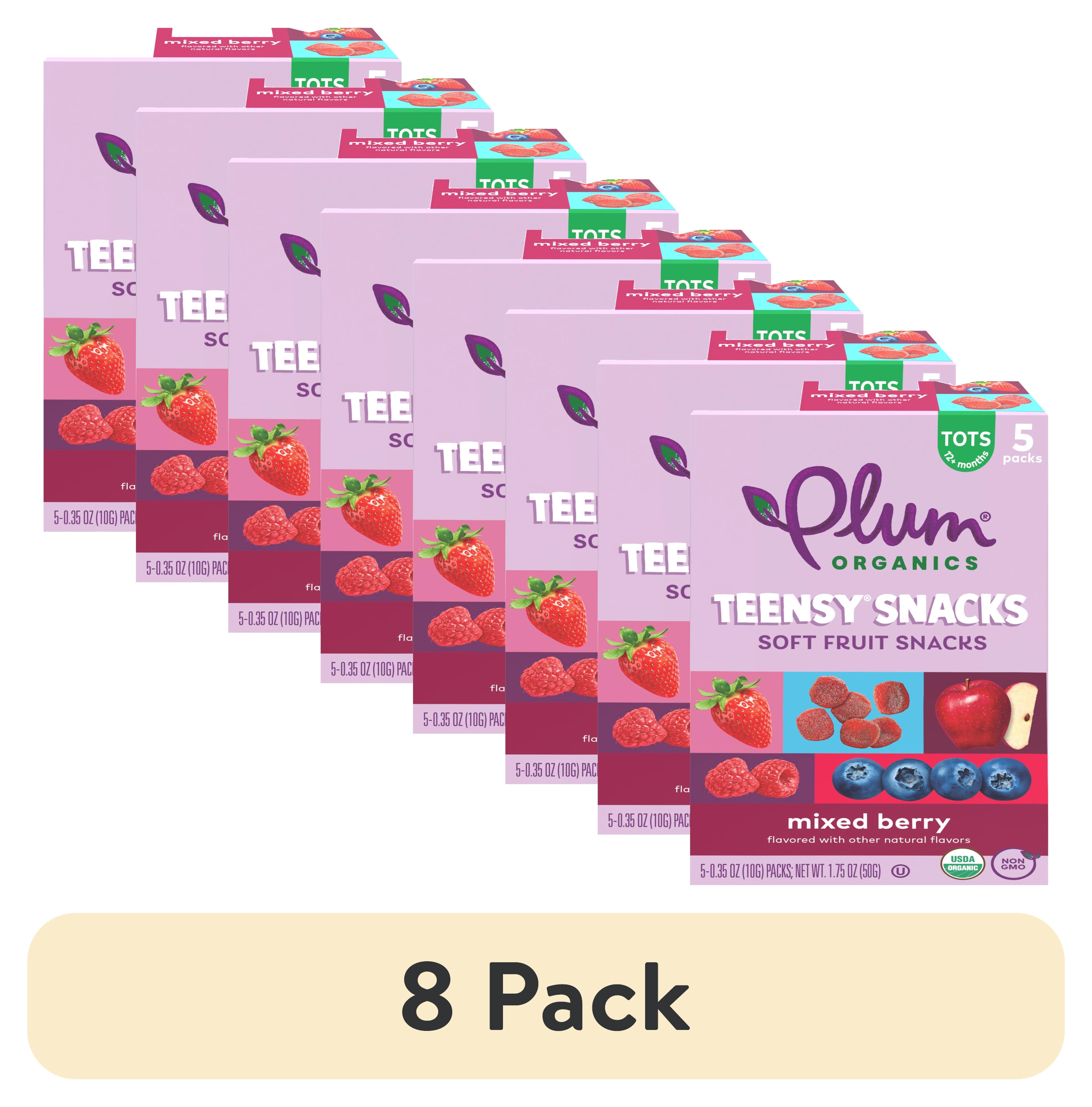 (8 pack) Plum Organics® Teensy® Snacks Mixed Berry Soft Fruit Snacks .35oz Pouch/5-Count Box