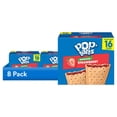 thumbnail image 1 of (8 pack) Pop-Tarts Unfrosted Strawberry Toaster Pastries, Breakfast Foods, Shelf-Stable, 27 oz (16 Count), 1 of 14