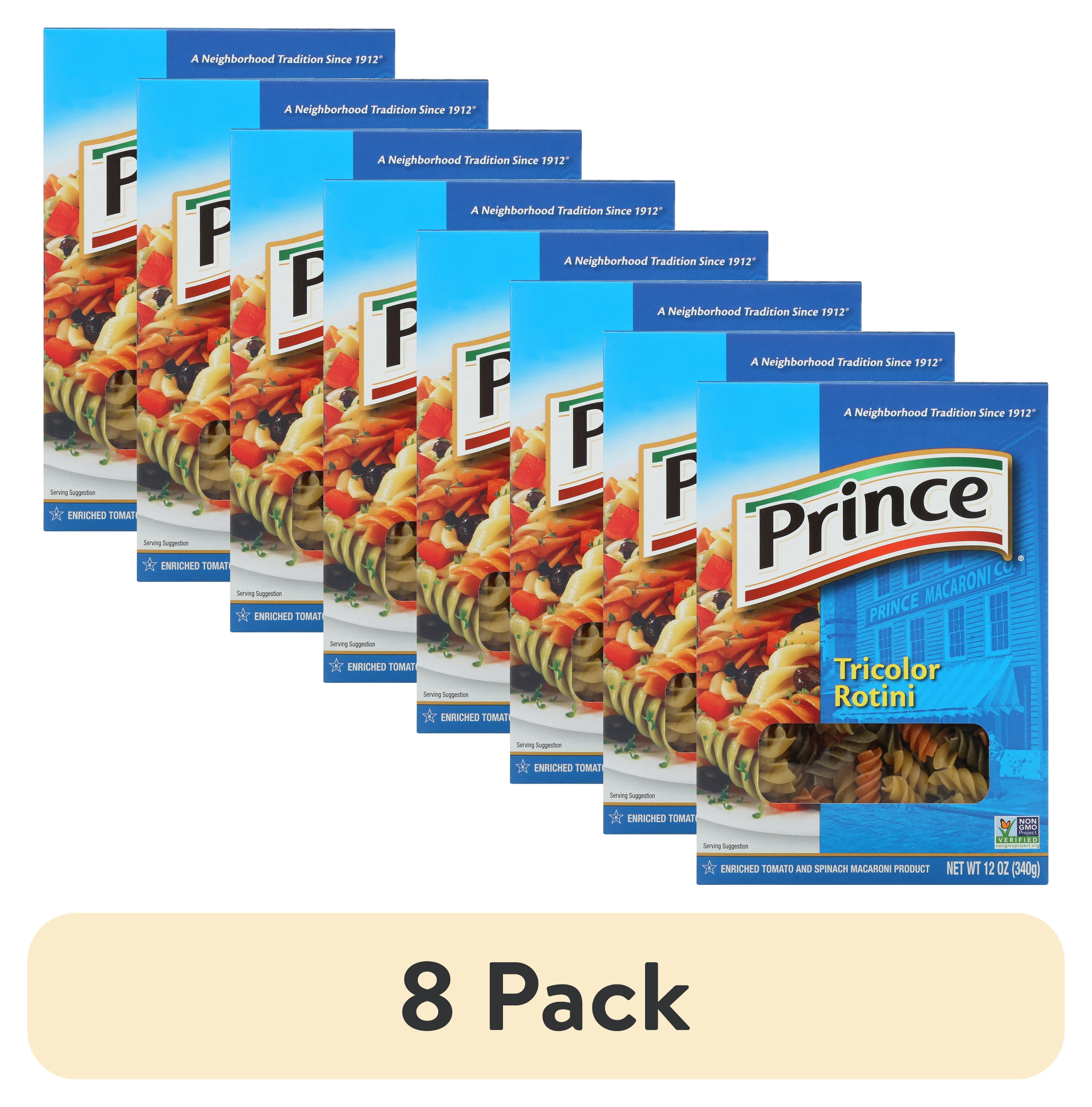 (8 pack) Prince Tricolor Rotini Pasta, 12-Ounce Box