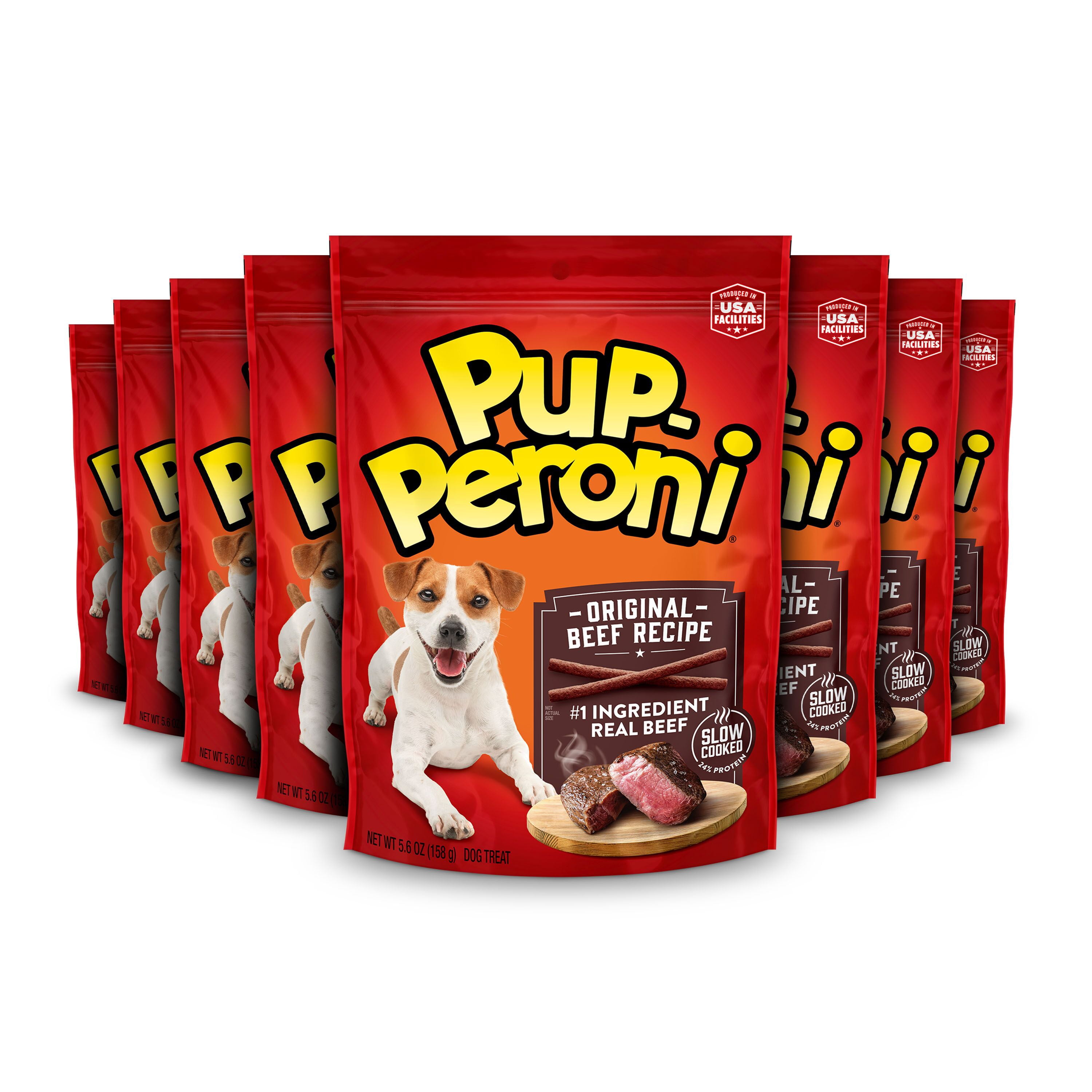 (8 pack) Pup Peroni Original Beef Recipe Dog Treats, 5.6 oz Bag