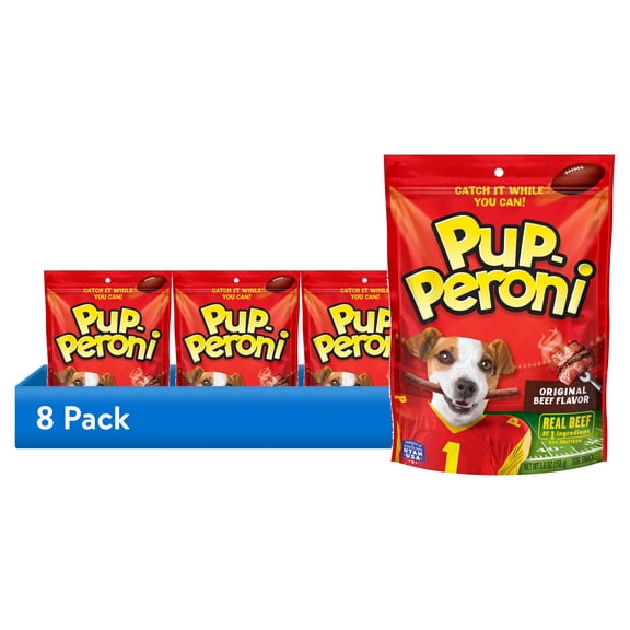 (8 pack) Pup Peroni Original Beef Recipe Dog Treats, 5.6 oz Bag