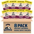 thumbnail image 1 of (8 pack) Quaker, Instant Oatmeal, Raisin, Date & Walnut, 1.30 oz, 20 Packets, 1 of 15