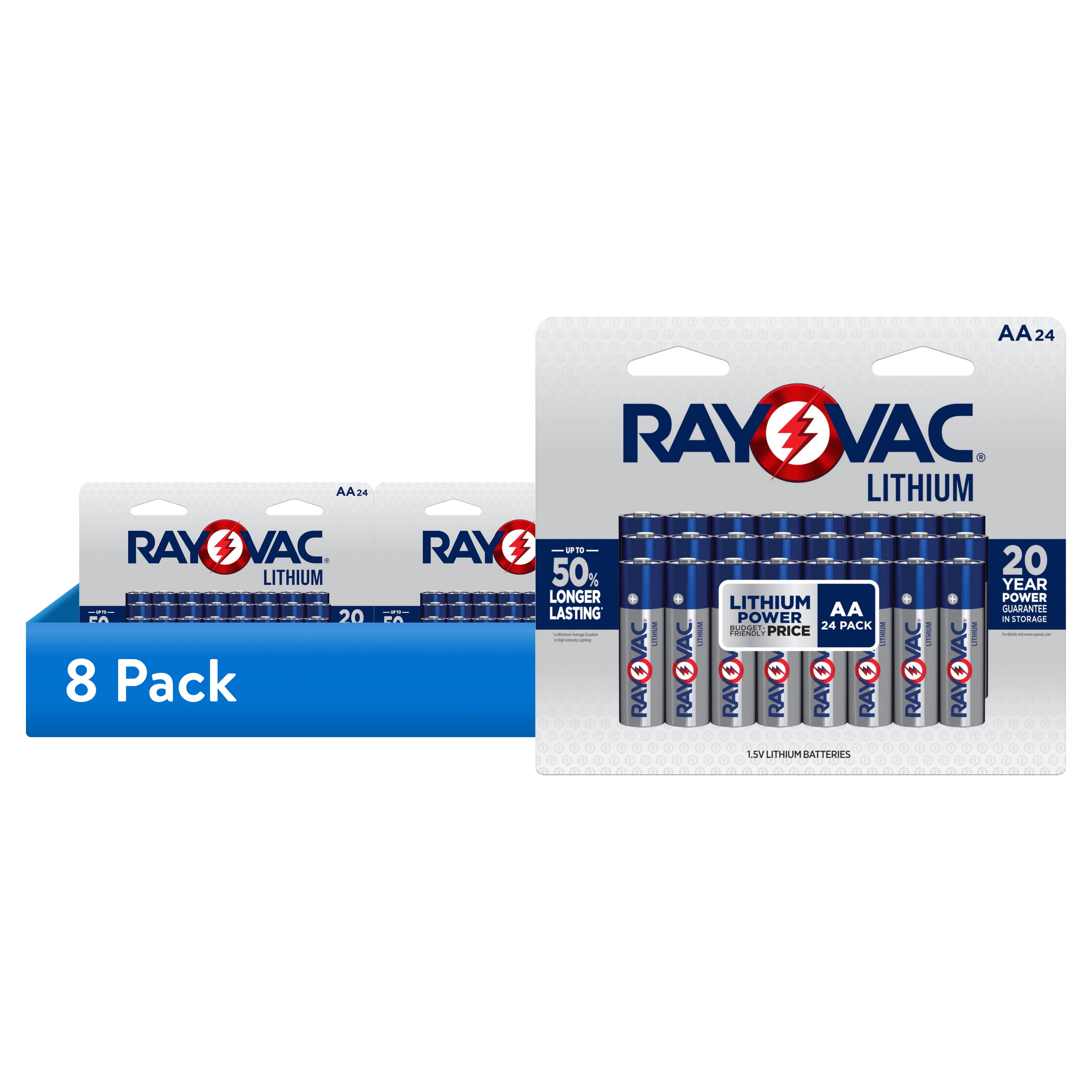(8 pack) RAYOVAC 1.5V Lithium AA Batteries (24 Pack), Double A Batteries