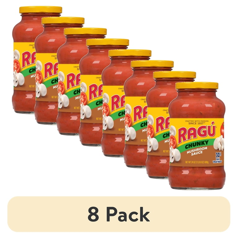 8 pack) RAGU Chunky Mushroom Pasta Sauce, 24 oz - Walmart.com
