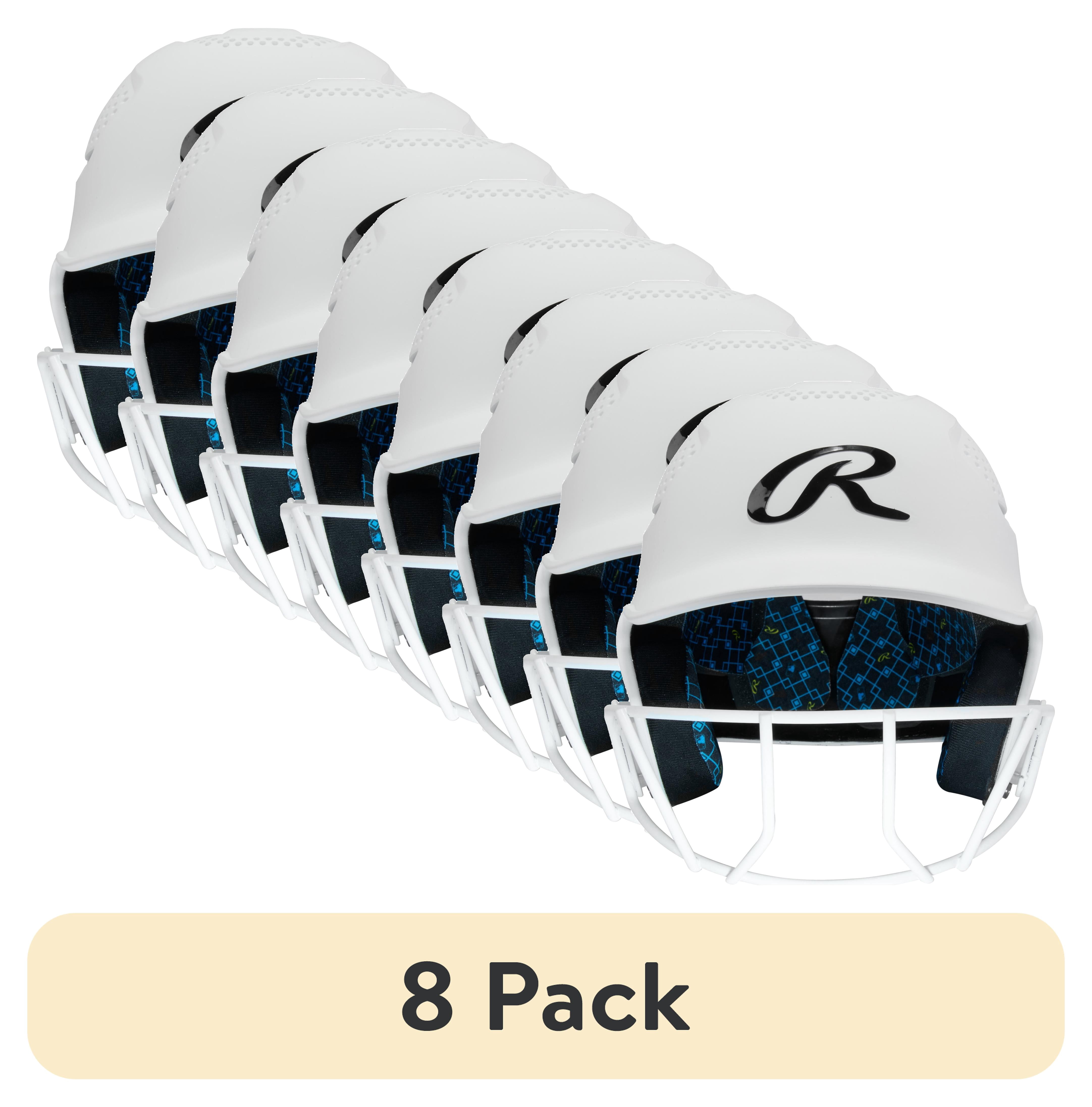 (8 pack) Rawlings RX2 Softball Batting Helmet with Face Mask | NOCSAE Certified