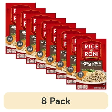 (8 pack) Rice-A-Roni Long Grain & Wild Rice Mix Packaged Meal, 4.3 oz Shelf-Stable Box
