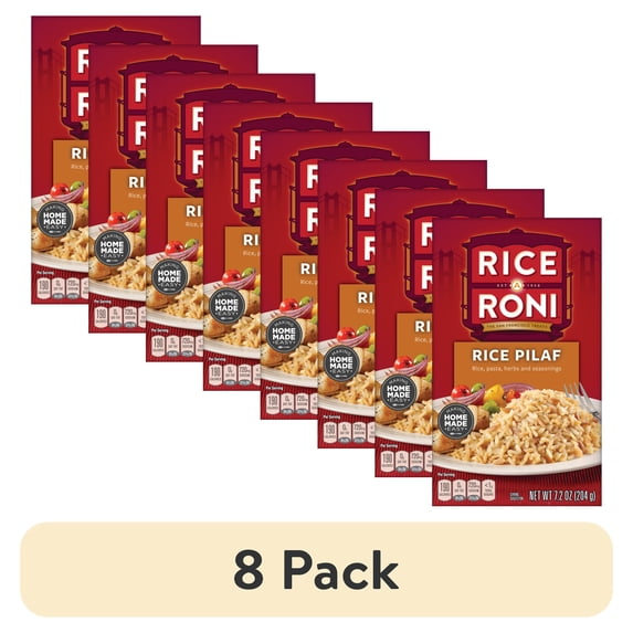 (8 pack) Rice a Roni Rice Pasta Rice Pilaf, 7.2 oz