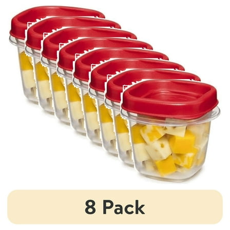 (8 pack) Rubbermaid Easy Find Lid, 0.5 Cup, Set of 4, Plastic Food Storage Containers