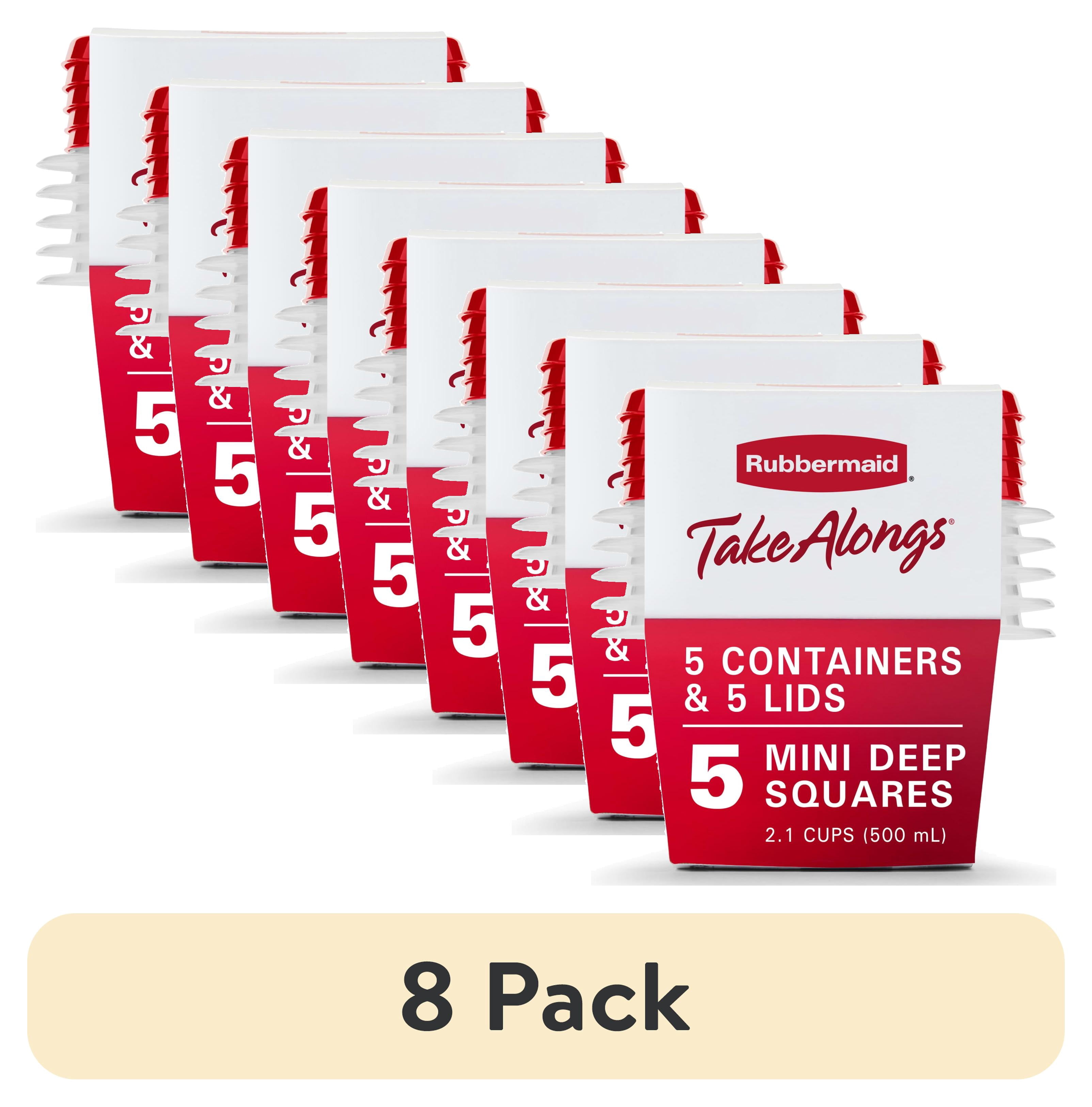 (8 pack) Rubbermaid 2.1 cups Clear Food Storage Container 5 pk
