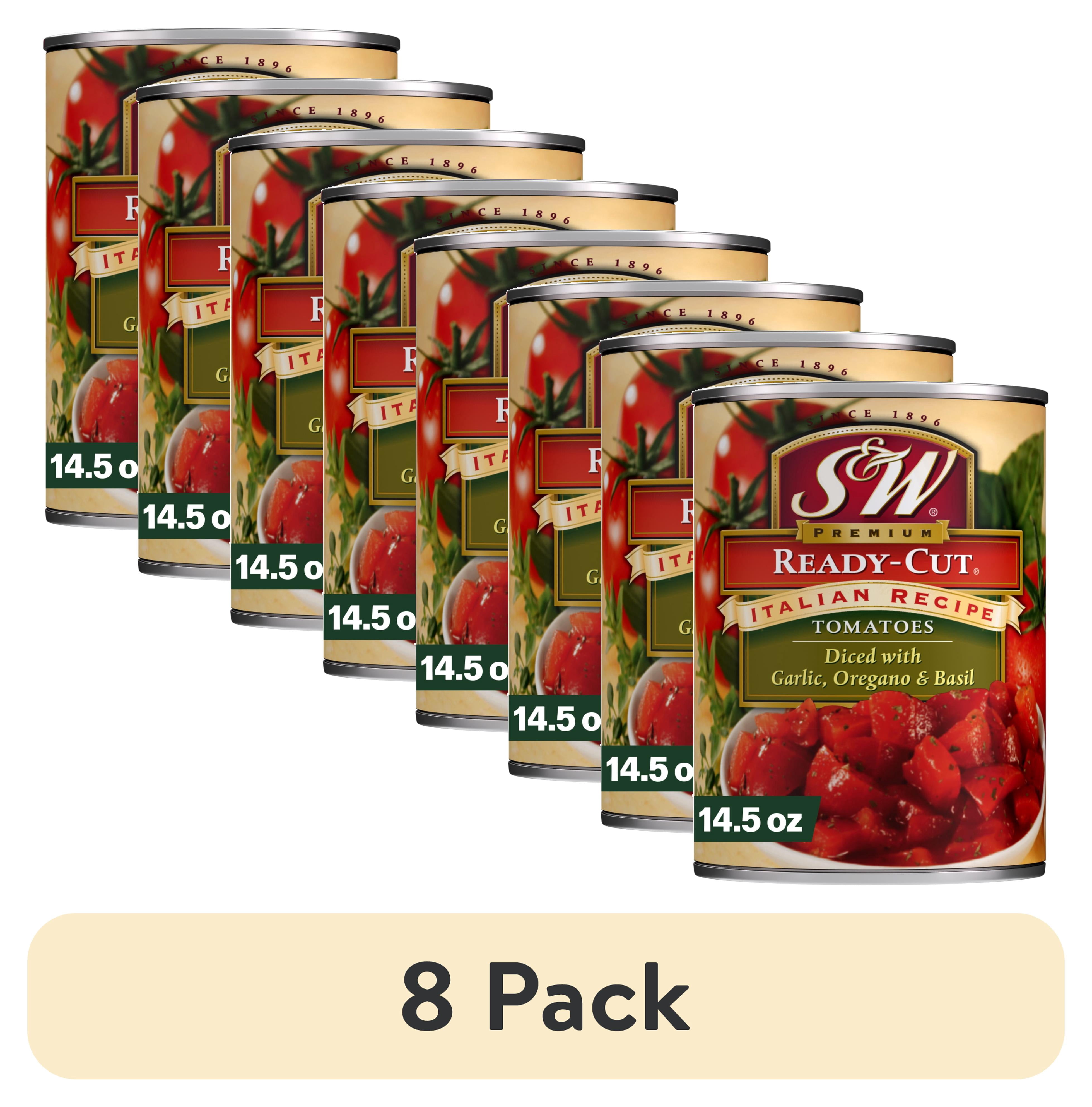 (8 pack) S&W Italian Recipe Canned Diced Tomatoes, 14.5 oz Can