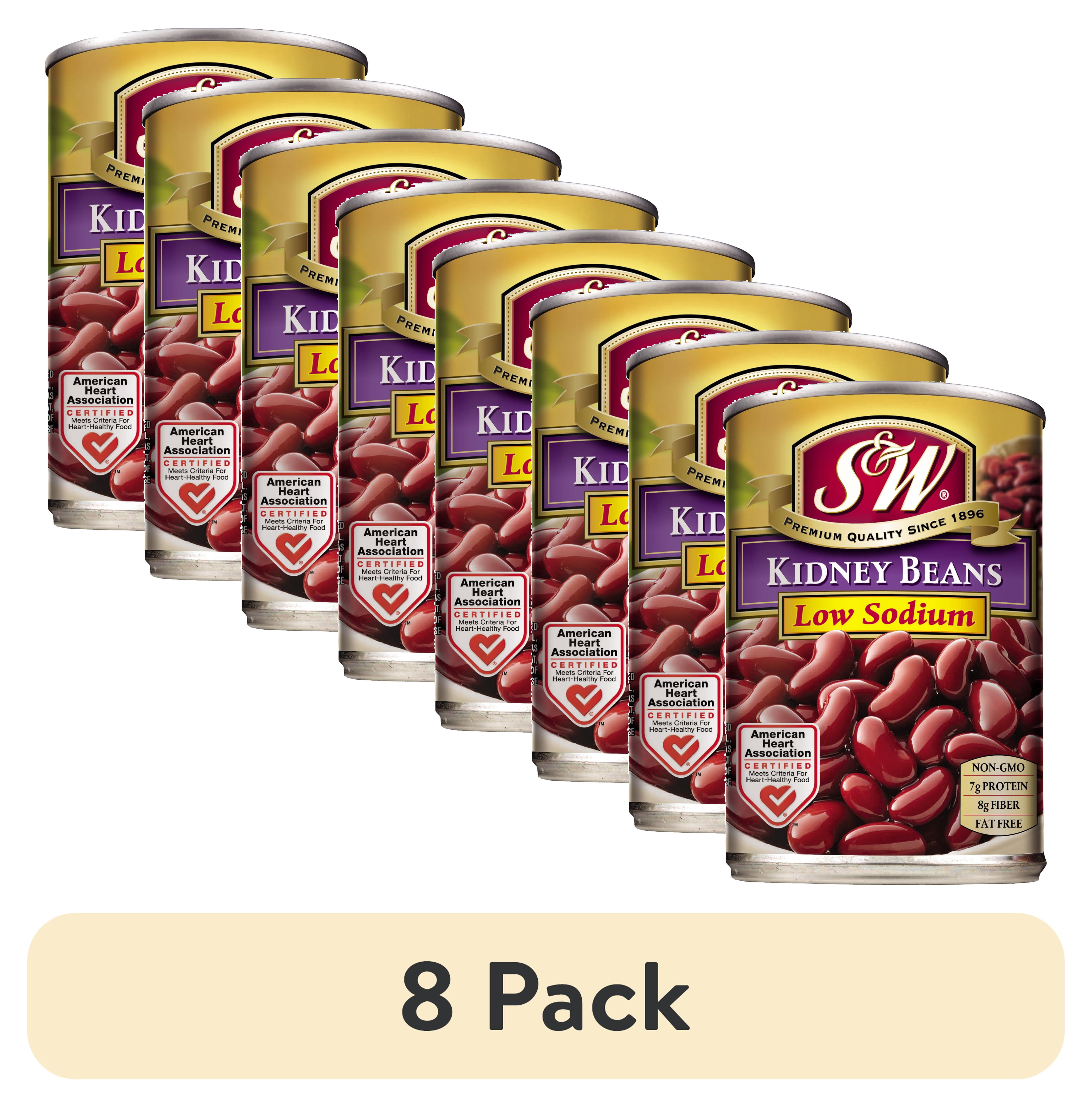 (8 pack) S&W Kidney Beans - Low Sodium - 15.5 oz. Can